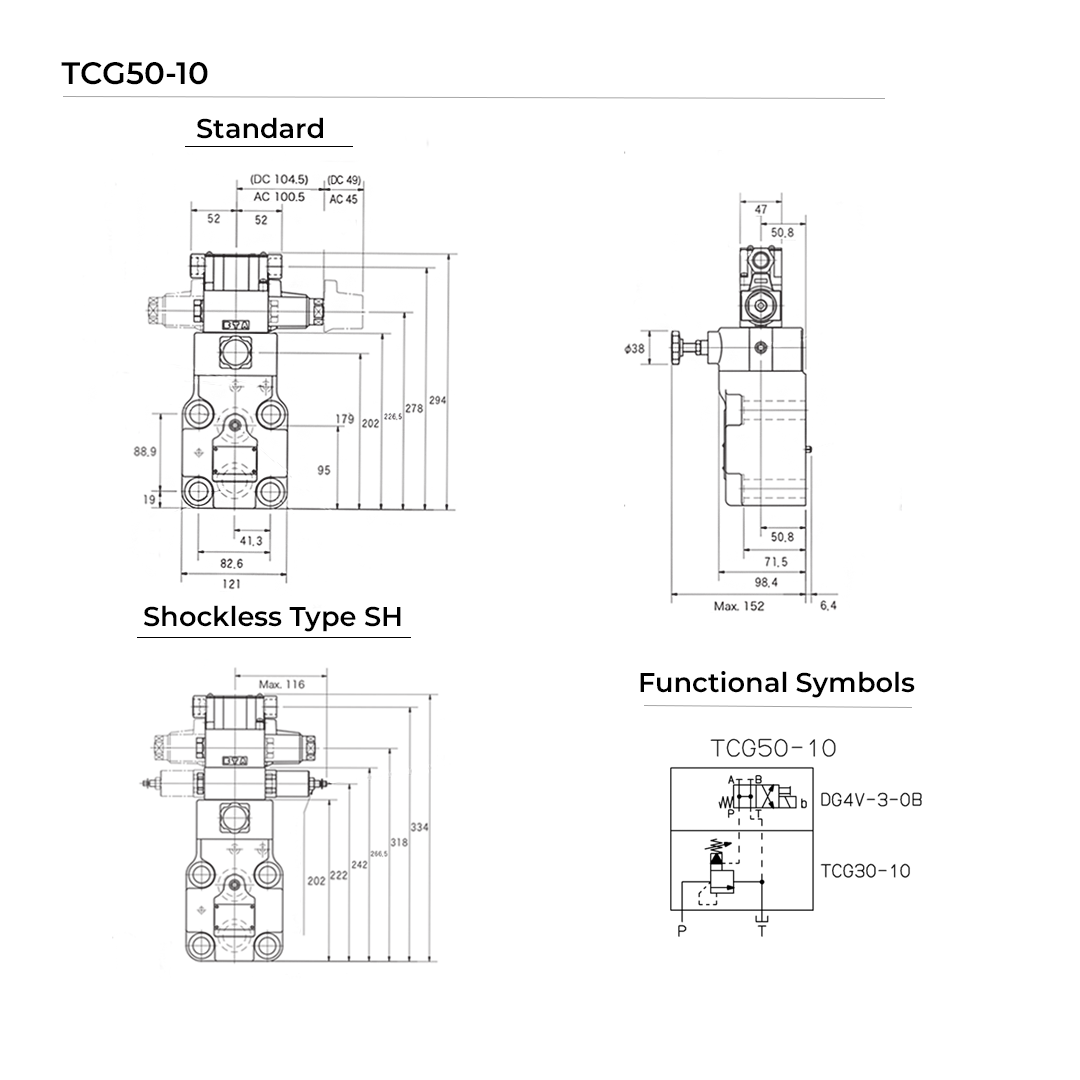 TCG50-10-FV-P2-D-17-SH | Solenoid Controlled Multi Pressure Relief Valve