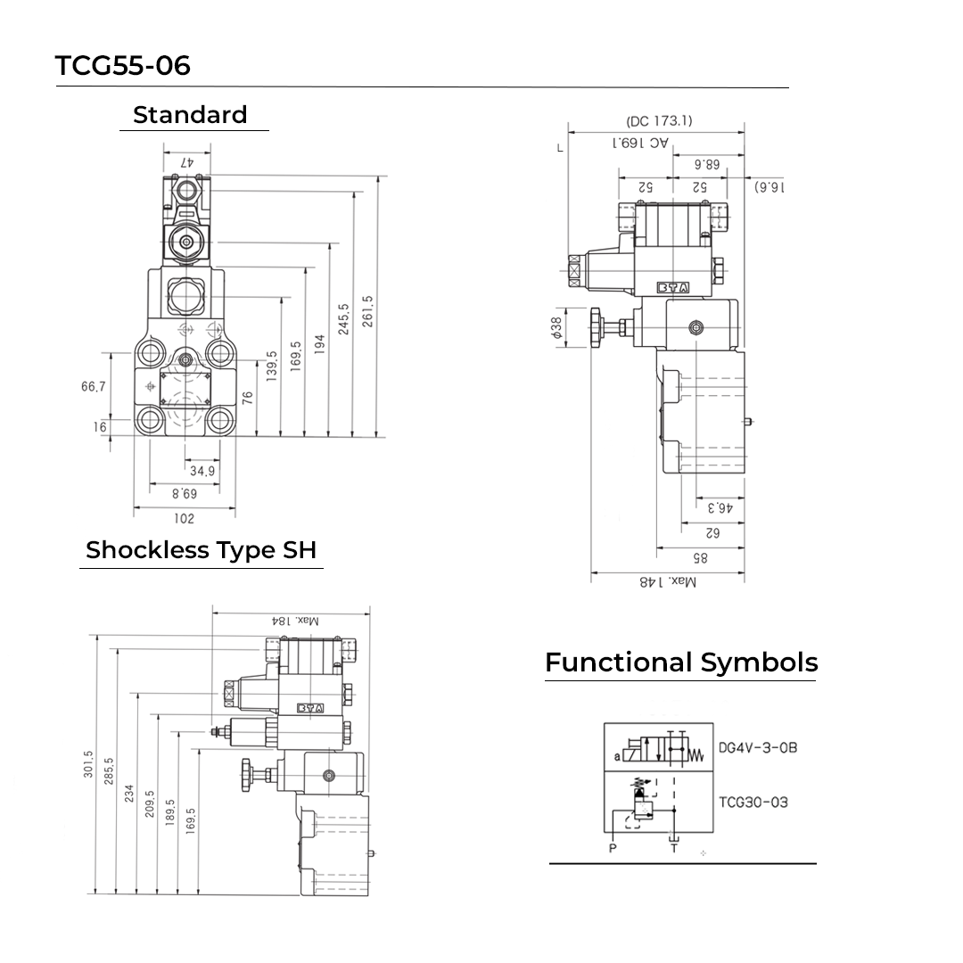 TCG55-06-C-P7-H-17-SH | Solenoid Controlled Multi Pressure Relief Valve